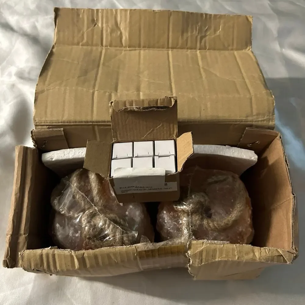 Salt lamps with salt lamp light bulbs